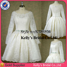 2014 custom made good quality l Knee-length A-line wedding dress lace bridesmaid dress